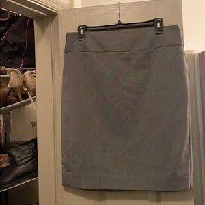 Grey printed pencil skirt